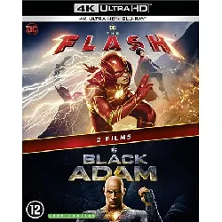 blu-ray pack  black adam + the flash - 4k ultra hd