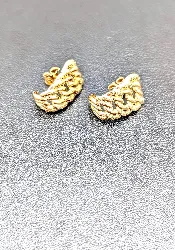 boucles d'oreilles maille américaine or 750 millième (18 ct) 4,15g