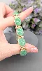 bracelet articulé en or orné de 5 jades ovales en cabochon or 585 millième (14 ct) 21,15g