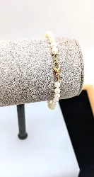 bracelet de perles de culture avec le fermoir en or or 750 millième (18 ct) 5,67g