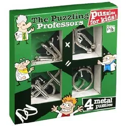 casse-têtes en métal x 4 professor puzzle : junior