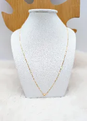 collier or orné de 1 motif serti d'un petit diamant or 750 millième (18 ct) 1,55g