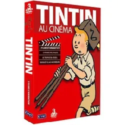 dvd tintin au cinéma - coffret 3 dvd - l'affaire tournesol, le temple du soleil, le lac aux requins