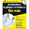 livre méditation la pleine conscience pour les nuls + cd
