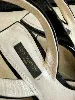 louis vuitton chaussures/escarpins à noeud en cuir noir avec talon blanc 5,5cm édition limitée