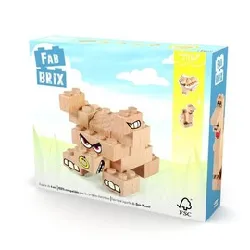 puzzle en bois fabbrix - animaux de la ferme - 17 x 14 x 4 cm