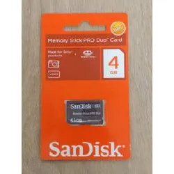sandisk - carte mémoire flash - 4 go - ms pro duo