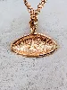 swarovski collier en métal doré pendentif pavé des cristaux couleur champagne