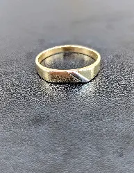 bague chevalière fine en 2 ors or 750 millième (18 ct) 2,54g