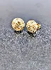 boucles d'oreilles rondes motifs sablé en or or 750 millième (18 ct) 1,39g