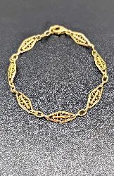 bracelet motifs filigrane or 750 millième (18 ct) 3,45g