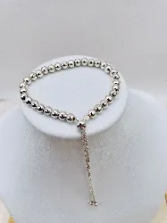bracelet tosh perles argent 925 millième (22 ct) 3,92g