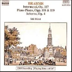 cd johannes brahms - intermezzi, op. 117 / piano pieces, opp. 118 & 119, scherzo, op.4 (1991)