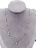collier dpt fin argent doré et 3 oxydes de zirconium serti clos argent 925 millième (22 ct) 1,95g