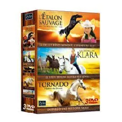dvd coffret passion équitation 3 : l'étalon sauvage - le cheval de klara - tornado, l'étalon du désert