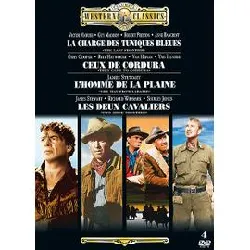 dvd columbia western classics - la charge des tuniques bleues + ceux du cordura + l'homme de la plaine + les deux cavaliers