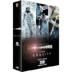 dvd interstellar + gravity + 2001, l'odyssée de l'espace - pack