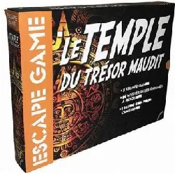 livre boîte de jeu escape game : le temple du trésor maudit