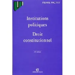 livre institutions politiques - droit constitutionnel
