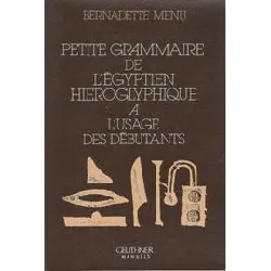 livre petite grammaire de l'égyptien hiéroglyphique à l'usage des débutants