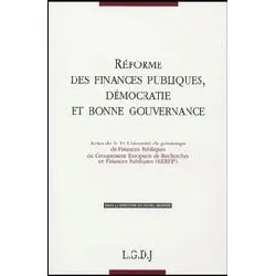 livre réformes des finances publiques, démocratie et bonne gouvernance