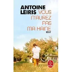 livre vous n'aurez pas ma haine