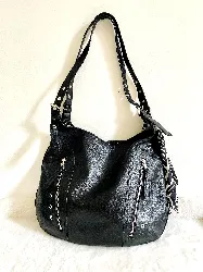 longchamps sac kate moss ladbroke hobo en cuir noir