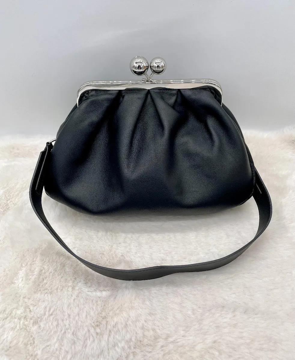 Sac à Main Bandoulière En Cuir Max Mara - Noir - Neuf (sans étiquette) - 20x15 Cm
