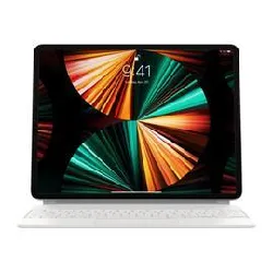 apple magic keyboard - clavier et étui - avec trackpad - rétroéclairé - apple smart connector - azerty - français - blanc - pour 1