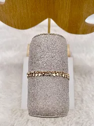 bracelet pl-or petites plaques rondes en breloque