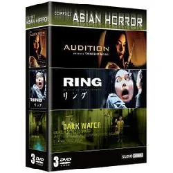 dvd coffret asian horror - audition + ring + dark water