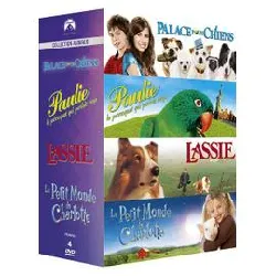 dvd paramount collection animaux : palace pour chiens + paulie le perroquet qui parlait trop + lassie + le petit monde de charlott