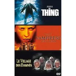 dvd the thing + le village des damnés + vampires ii, adieu vampires