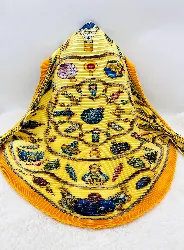 hermès carré plissé 90 en soie jaune