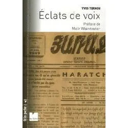livre eclats de voix - recueil de textes, 1974 - 2005