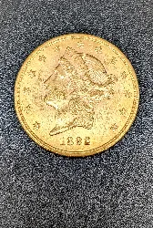 pièce d'or 20 dollars us liberty 1892 or 900/1000 33,41g