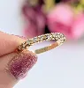 bague demie-alliance sertie de 11 diamants d'environv 0,22cts au total or 750 millième (18 ct) 1,85g