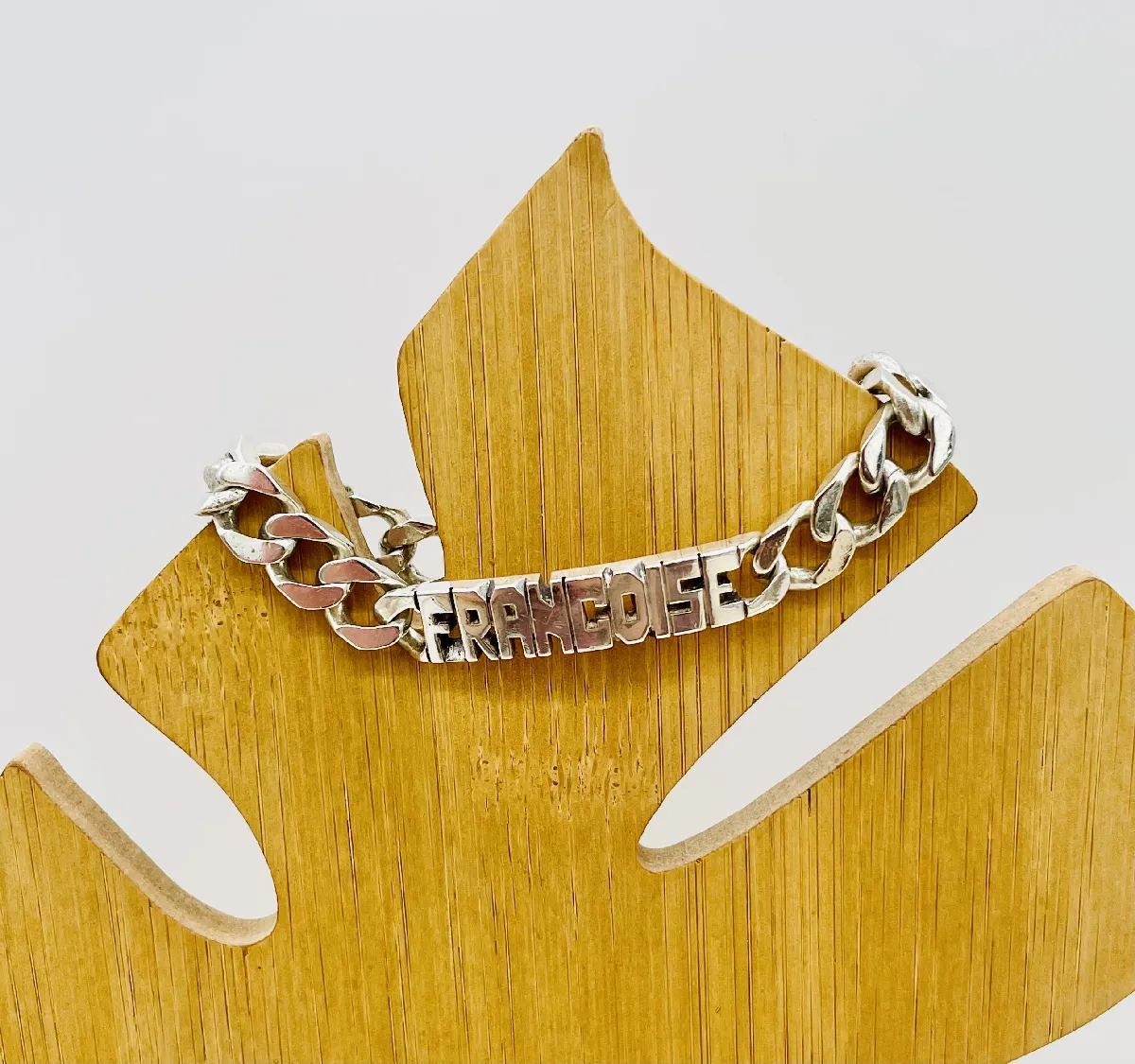 Bracelet Gourmette En Argent (800) Ajouré - Bon état, Style Classique