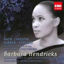 cd bach / barber / copland - barbara hendricks, kammerorchester c.ph.e. bach, london symphony orchestra, peter schreier, michael t