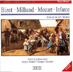 cd karin lechner & sergio tiempo, bizet, milhaud, mozart, infante - klavier zu vier händen (1992)