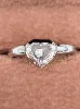 chopard bague happy damonds coeur en or blanc ornée de 1 diamant or 750 millième (18 ct) 4,84g
