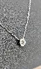 collier pendentif solitaire en or blanc orné d'un diamant taille brillant d'environ 0,50ct  or 750 millième (18 ct) 2,1g