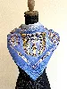 foulard hermès carré 90 les muserolles en soie avec un fond bleu et doré