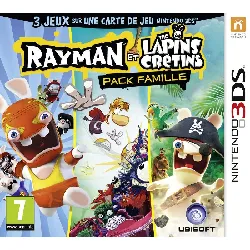 jeu 3ds rayman et les lapins cretins pack famille (rabbids)