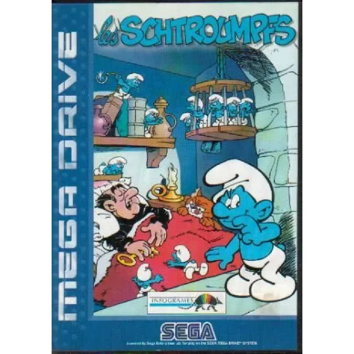 Jeu Les Schtroumpfs Sur Sega Mega Drive (complet, Version Française) - Bon état
