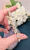 bracelet articulé en 2 ors motifs rectangulaires pavés de petits diamants or 750 millième (18 ct) 13,21g