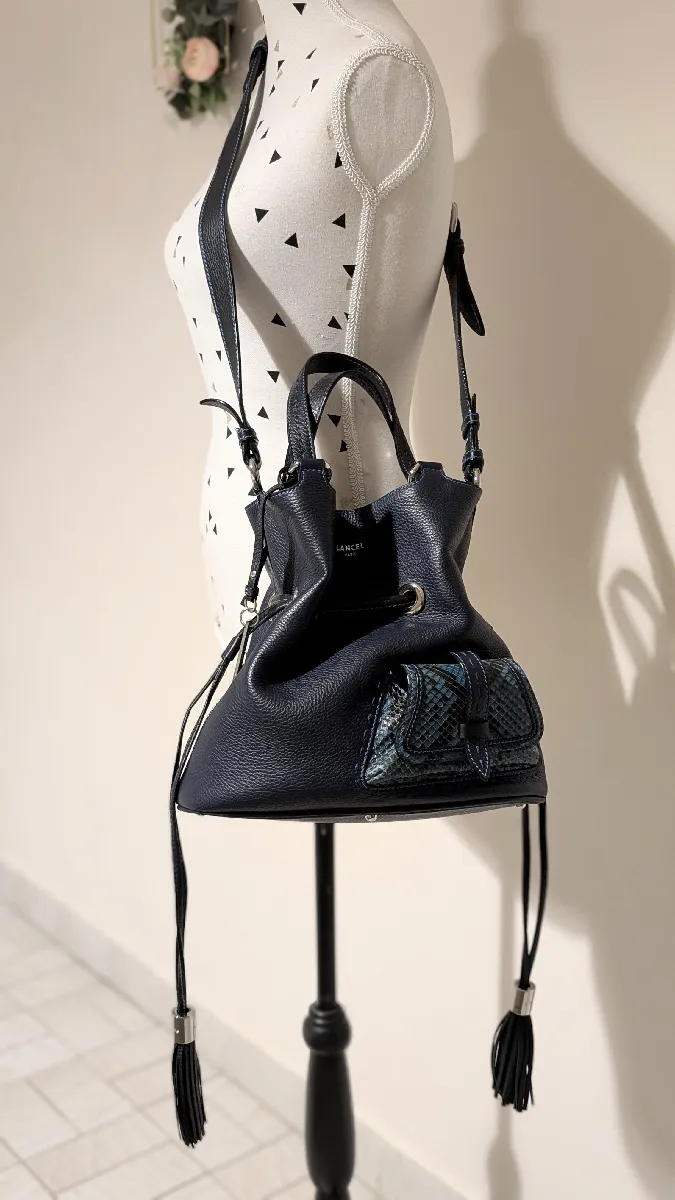 Serv Eliette Adjani De Lancel Sac à Main Lancel Adjani En Cuir Croco