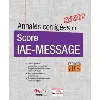 livre annales corrigées du score iae - message 2016 - 19ème édition