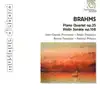cd brahms - jean - claude pennetier - régis pasquier - bruno pasquier - roland pidoux - piano quartet op. 25 / violin sonata op. 1