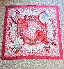 hermès foulard / carré 90 en soie casques et plumets rose